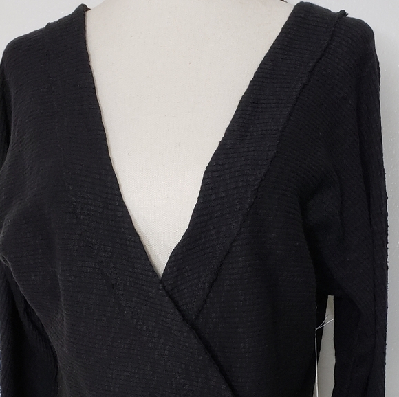 NEW Free People Lupine Wrap Ribbed Jersey Tee Top Thermal Knit Bohemian Fall - Picture 15 of 16